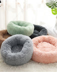 Pet Dog Bed Comfortable Donut Cuddler Round Dog Kennel Ultra Soft