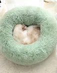 Pet Dog Bed Comfortable Donut Cuddler Round Dog Kennel Ultra Soft