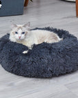 Pet Dog Bed Comfortable Donut Cuddler Round Dog Kennel Ultra Soft