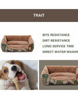 Pet Dog Bed Military Style Camouflage Kennel Washable House Warm Mat