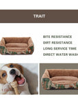 Pet Dog Bed Military Style Camouflage Kennel Washable House Warm Mat