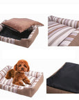 Pet Dog Bed Soft Kennel Sofa Winter Warm Pet Blanket Mat Removable