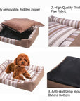 Pet Dog Bed Soft Kennel Sofa Winter Warm Pet Blanket Mat Removable