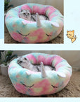 Pet Dog Bed Unicorn Round Cat House Soft Puppy Sofa Non-Slip Durable