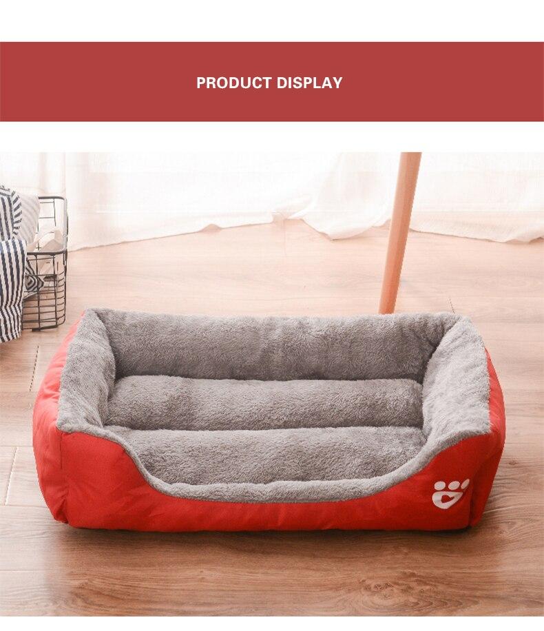 Pet Dog Bed Waterproof Cat House Puppy Kennel Super Soft Fleece Sofa