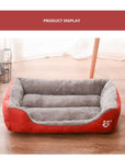 Pet Dog Bed Waterproof Cat House Puppy Kennel Super Soft Fleece Sofa