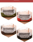 Pet Dog Bed Waterproof Cat House Puppy Kennel Super Soft Fleece Sofa