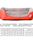 Pet Dog Bed Waterproof Cat House Puppy Kennel Super Soft Fleece Sofa