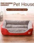 Pet Dog Bed Waterproof Cat House Puppy Kennel Super Soft Fleece Sofa