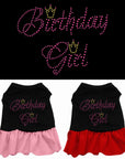 Pet Dog & Cat Dress Rhinestone, "Birthday Girl"