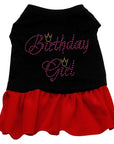 Pet Dog & Cat Dress Rhinestone, "Birthday Girl"