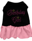 Pet Dog & Cat Dress Rhinestone, "Birthday Girl"