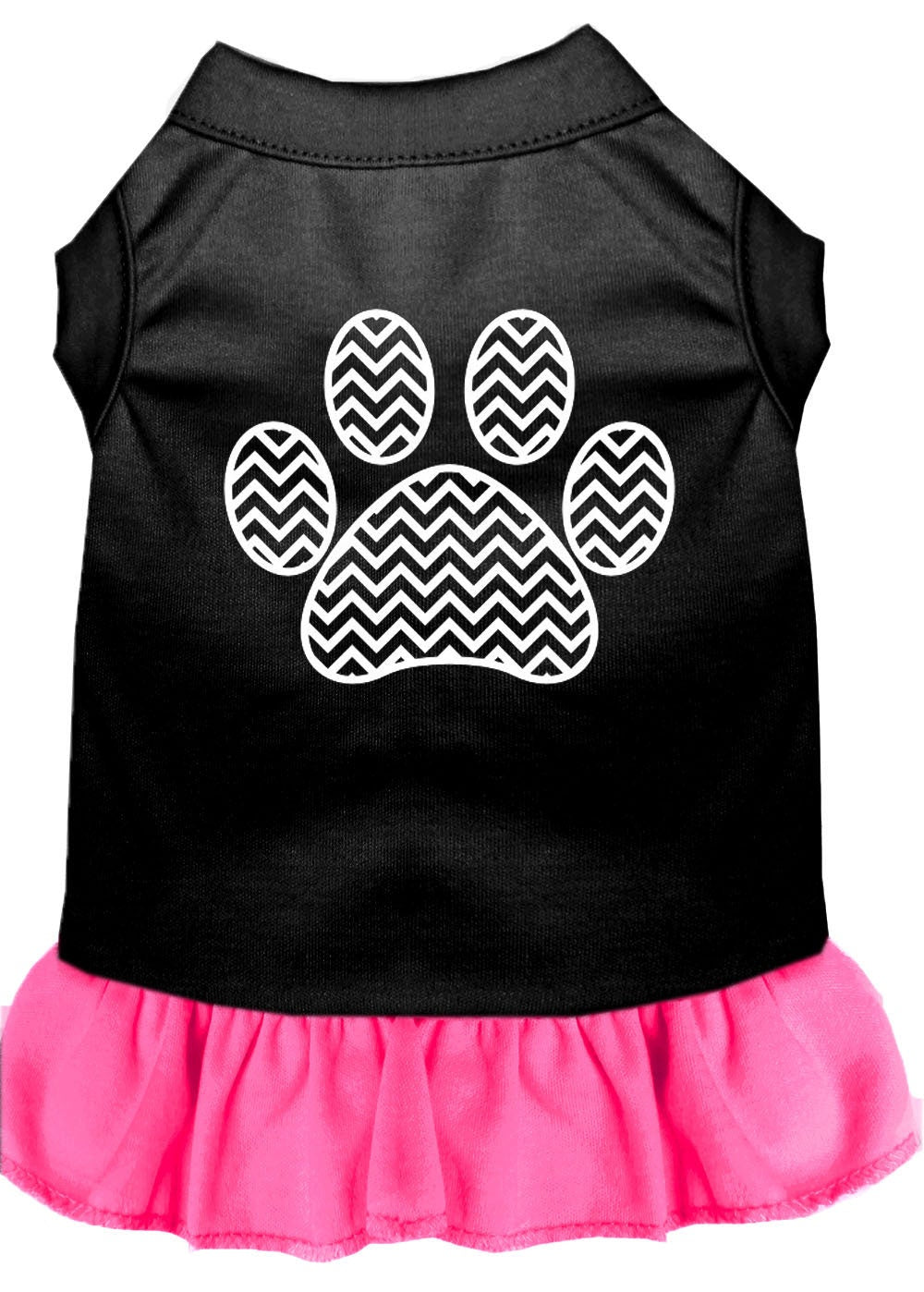 Pet Dog &amp; Cat Dress Screen Printed, &quot;Chevron Paw&quot;