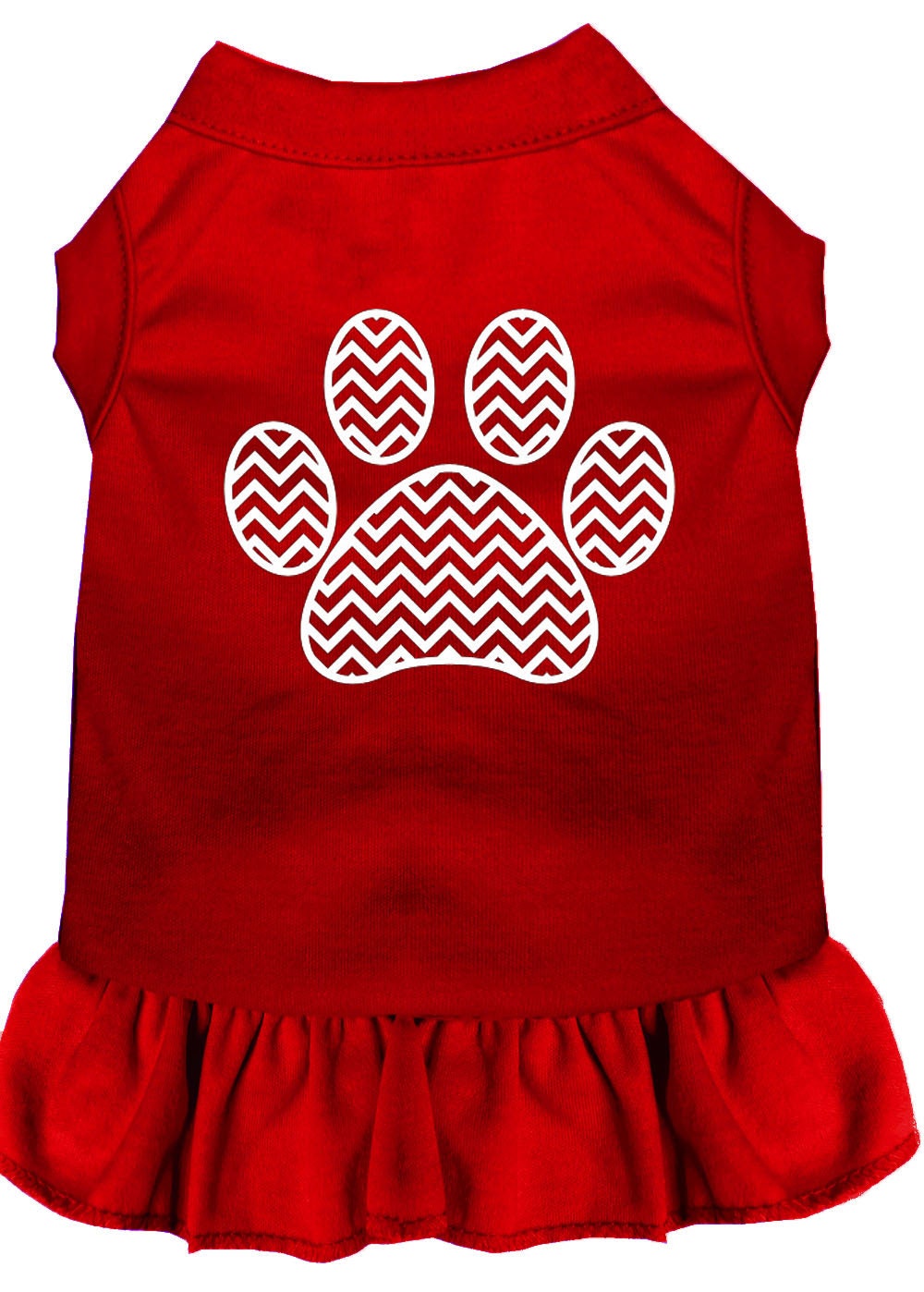 Pet Dog &amp; Cat Dress Screen Printed, &quot;Chevron Paw&quot;