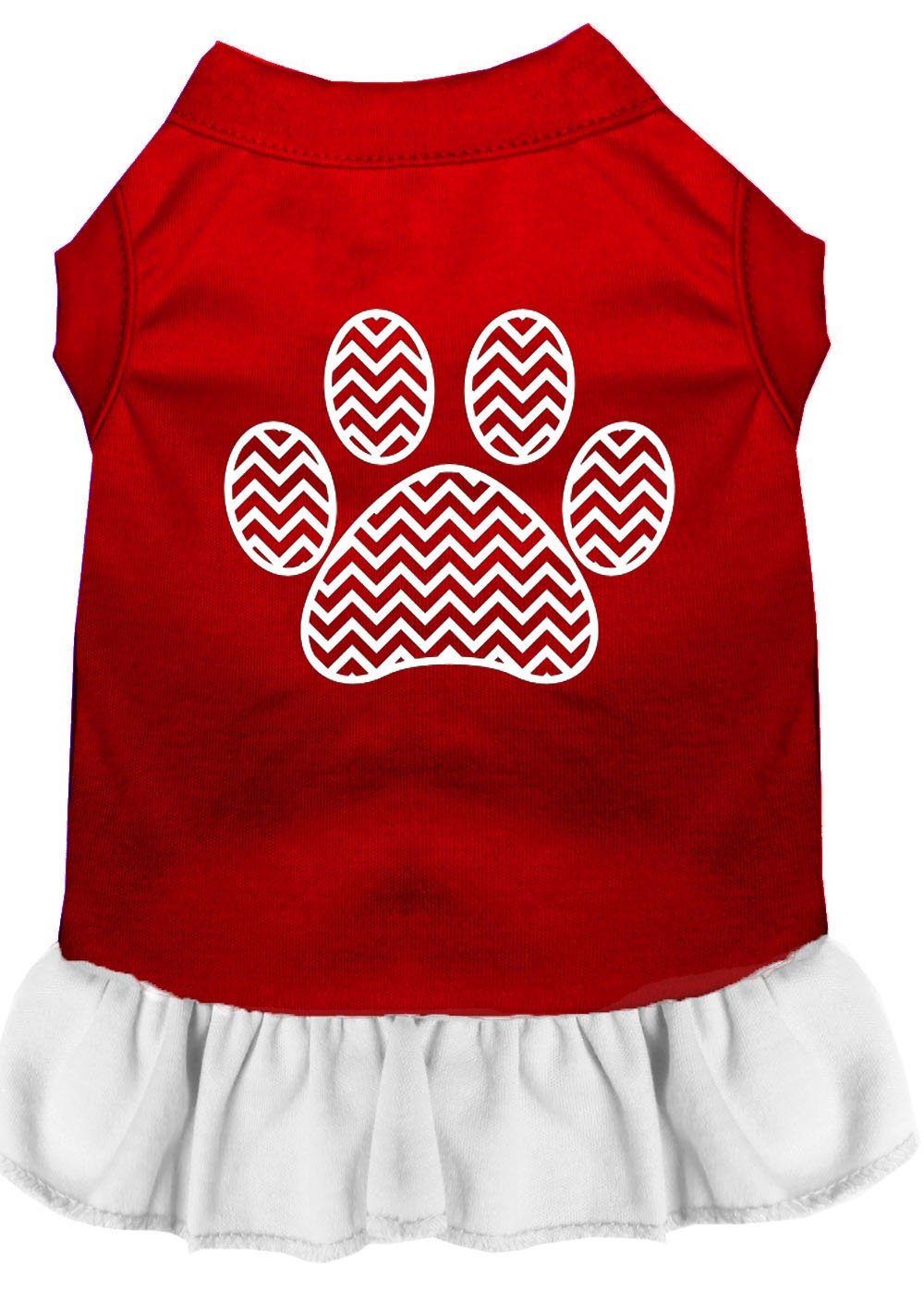 Pet Dog &amp; Cat Dress Screen Printed, &quot;Chevron Paw&quot;