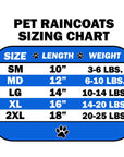 Pet Dog & Cat Hooded Raincoat Blank, Plain