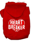 Pet Dog & Cat Hoodie Screen Printed, "Heart Breaker"