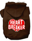 Pet Dog & Cat Hoodie Screen Printed, "Heart Breaker"