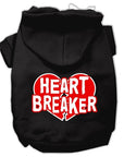 Pet Dog & Cat Hoodie Screen Printed, "Heart Breaker"