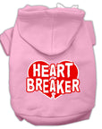 Pet Dog & Cat Hoodie Screen Printed, "Heart Breaker"