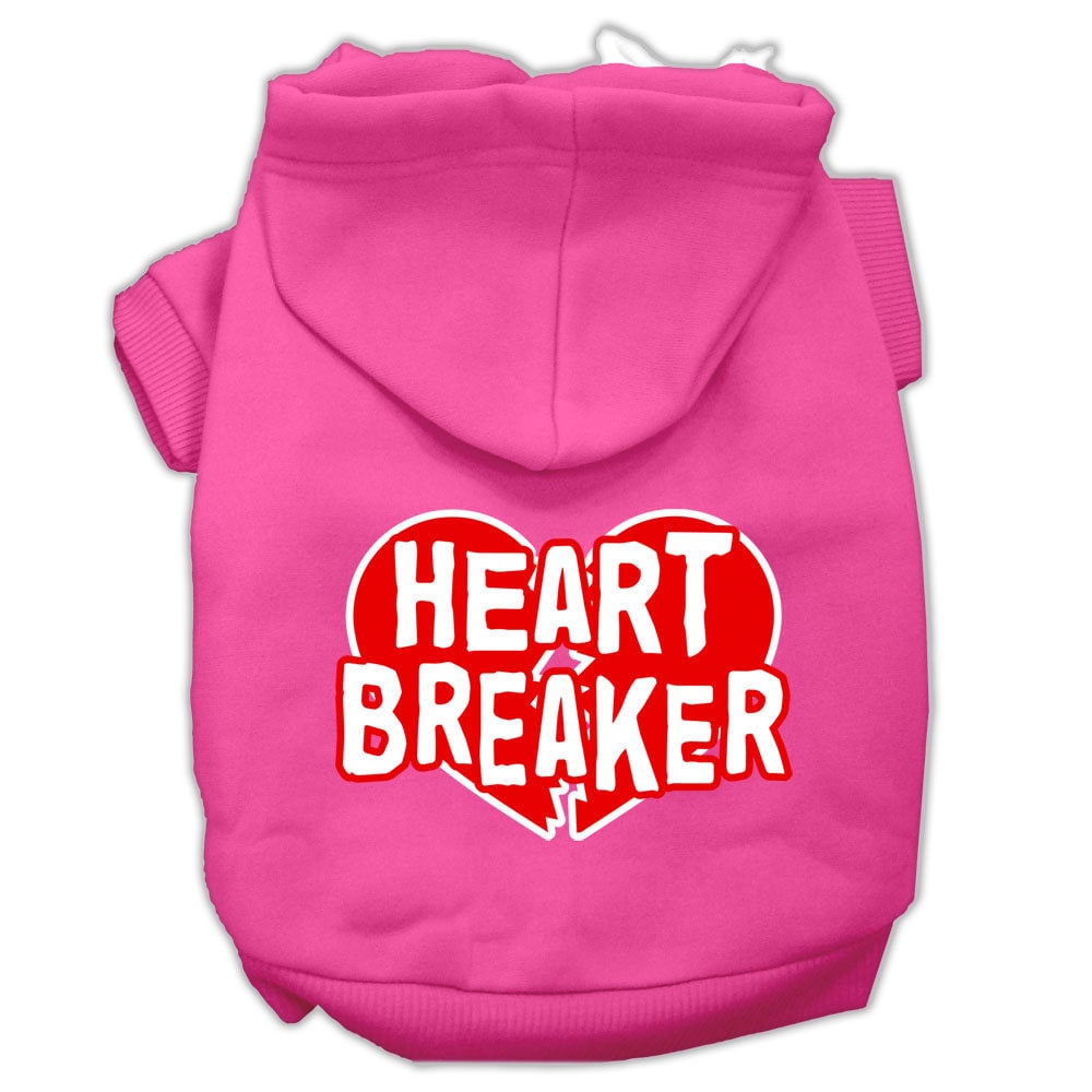 Pet Dog &amp; Cat Hoodie Screen Printed, &quot;Heart Breaker&quot;