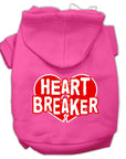 Pet Dog & Cat Hoodie Screen Printed, "Heart Breaker"