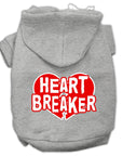 Pet Dog & Cat Hoodie Screen Printed, "Heart Breaker"