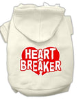 Pet Dog & Cat Hoodie Screen Printed, "Heart Breaker"