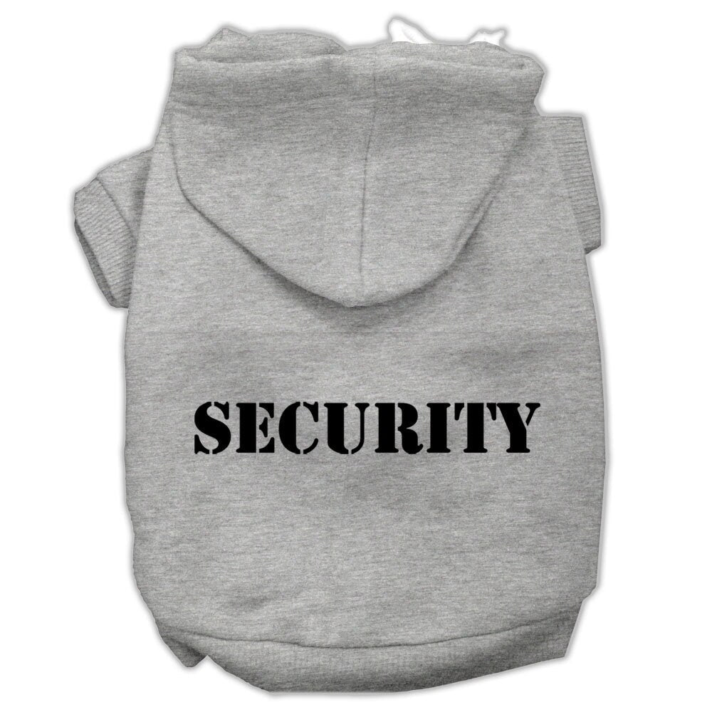 Pet Dog &amp; Cat Hoodie Screen Printed, &quot;Security&quot;