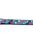 Pet Dog & Cat Nylon Collar or Leash, "Aqua Love"