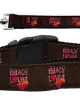 Pet Dog & Cat Nylon Collar or Leash, "Beach Lover"