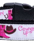 Pet Dog & Cat Nylon Collar or Leash, "Cowgirl Up"