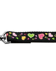 Pet Dog & Cat Nylon Collar or Leash, "Neon Love"