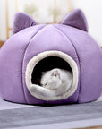 Pet Dog Cat Tent House Kennel Winter Warm Nest Soft Sleeping Sofa Pad