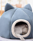 Pet Dog Cat Tent House Kennel Winter Warm Nest Soft Sleeping Sofa Pad