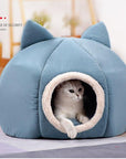 Pet Dog Cat Tent House Kennel Winter Warm Nest Soft Sleeping Sofa Pad