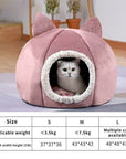 Pet Dog Cat Tent House Kennel Winter Warm Nest Soft Sleeping Sofa Pad