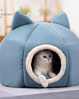 Pet Dog Cat Tent House Kennel Winter Warm Nest Soft Sleeping Sofa Pad