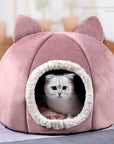 Pet Dog Cat Tent House Kennel Winter Warm Nest Soft Sleeping Sofa Pad