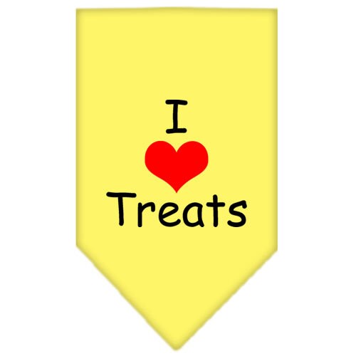 Pet and Dog Bandana Screen Printed, &quot;I Love Treats&quot;