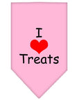 Pet and Dog Bandana Screen Printed, "I Love Treats"