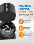 Flipper Pico Black 2-in-1 Aquarium Magnet Cleaner
