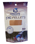 Package of Piscine Energetics PE Pellets Betta Food. The label shows a colorful betta fish and a 1 mm pellet size. Net weight is 56 g (2 oz), priced at $13.99.