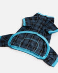 Plaid Dog Pajama - Blue