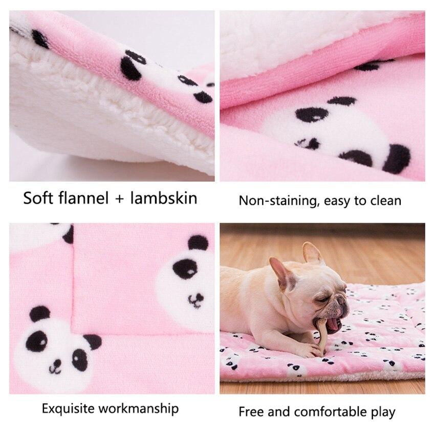 Portable Pet Dog Bed Blankets Washable Puppy Blanket Pad Winter Warm