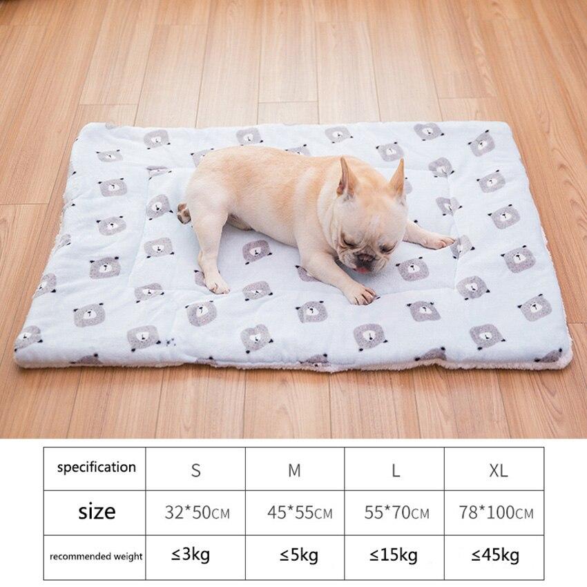 Portable Pet Dog Bed Blankets Washable Puppy Blanket Pad Winter Warm