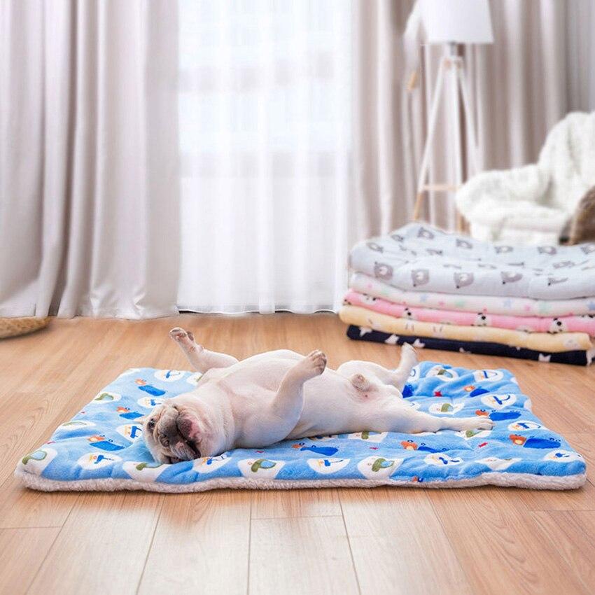 Portable Pet Dog Bed Blankets Washable Puppy Blanket Pad Winter Warm