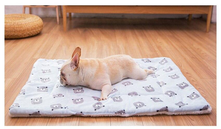 Portable Pet Dog Bed Blankets Washable Puppy Blanket Pad Winter Warm