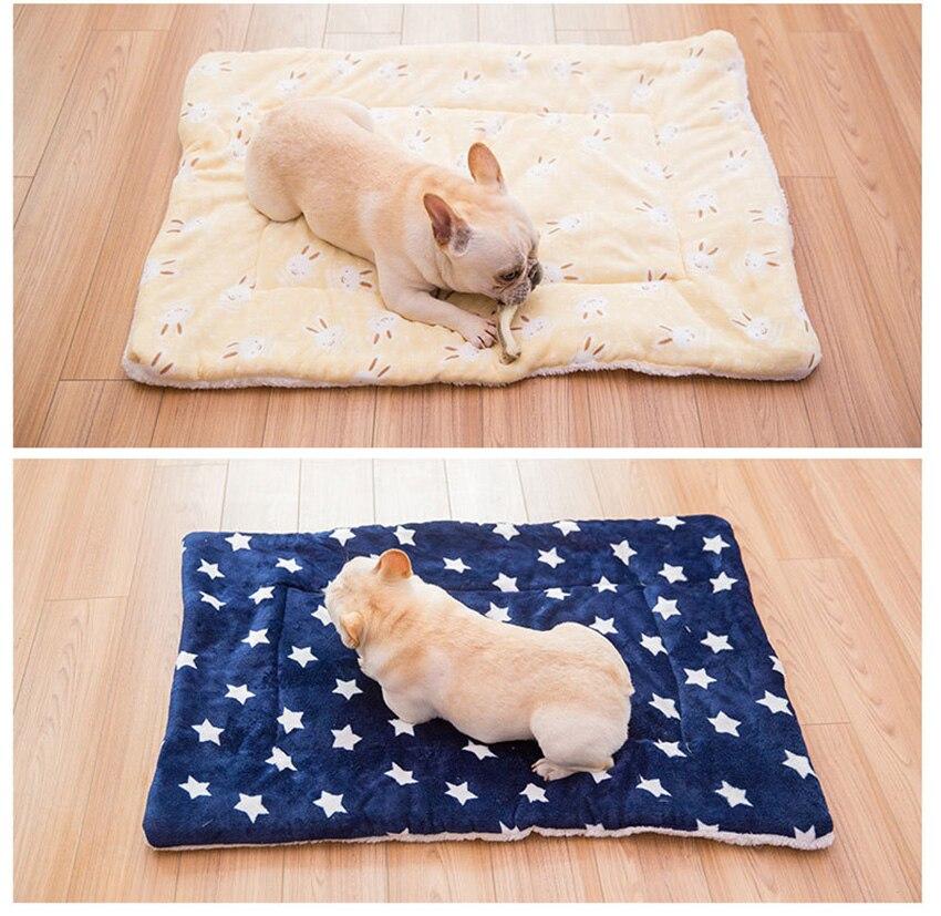 Portable Pet Dog Bed Blankets Washable Puppy Blanket Pad Winter Warm