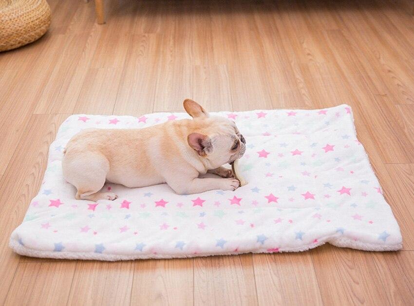 Portable Pet Dog Bed Blankets Washable Puppy Blanket Pad Winter Warm